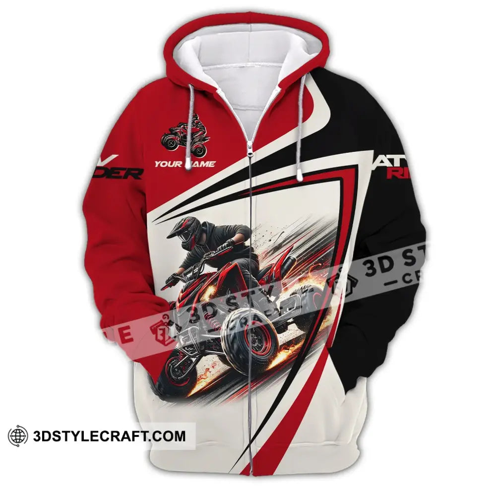 Man Shirt Custom Name Atv Ride T-Shirt For Club Gift Lovers Zipper Hoodie / S T-Shirt