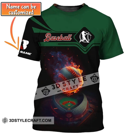 Man Shirt, Custom Name Baseball T-Shirt, Gift for Baseball Player style option 1