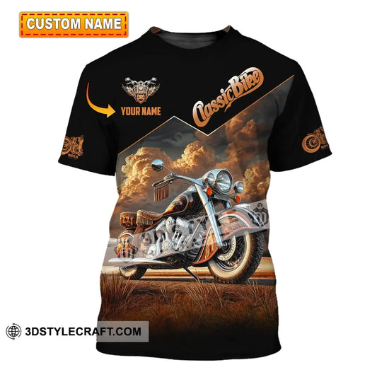 Man Shirt Custom Name Biker Classic Bike Love T-Shirt For Bikers Clothing T-Shirt