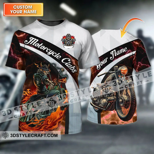 Man Shirt - Custom Name Biker Gang T-Shirt - Motorcycle Club - Skull Shirt style option 1