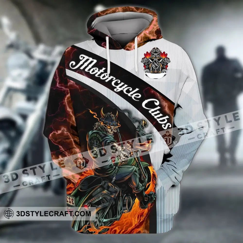 Man Shirt - Custom Name Biker Gang T-Shirt Motorcycle Club Skull Hoodie / S T-Shirt