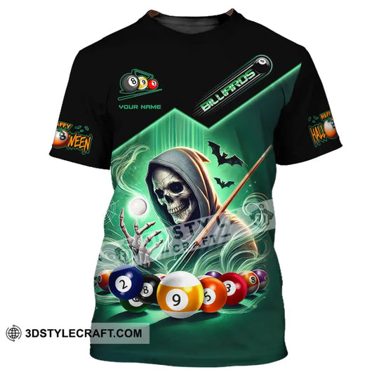 Man Shirt, Custom Name Billiard Shirt, Billiard Apparel, Billiard Polo Long Sleeve, Billiard Love T-Shirt style option 2