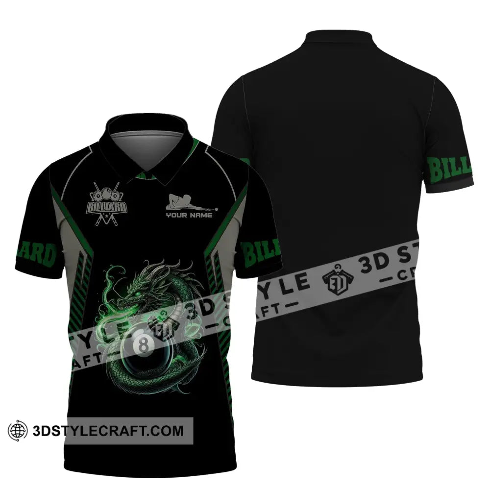 Man Shirt Custom Name Billiards Polo For Players / S T-Shirt