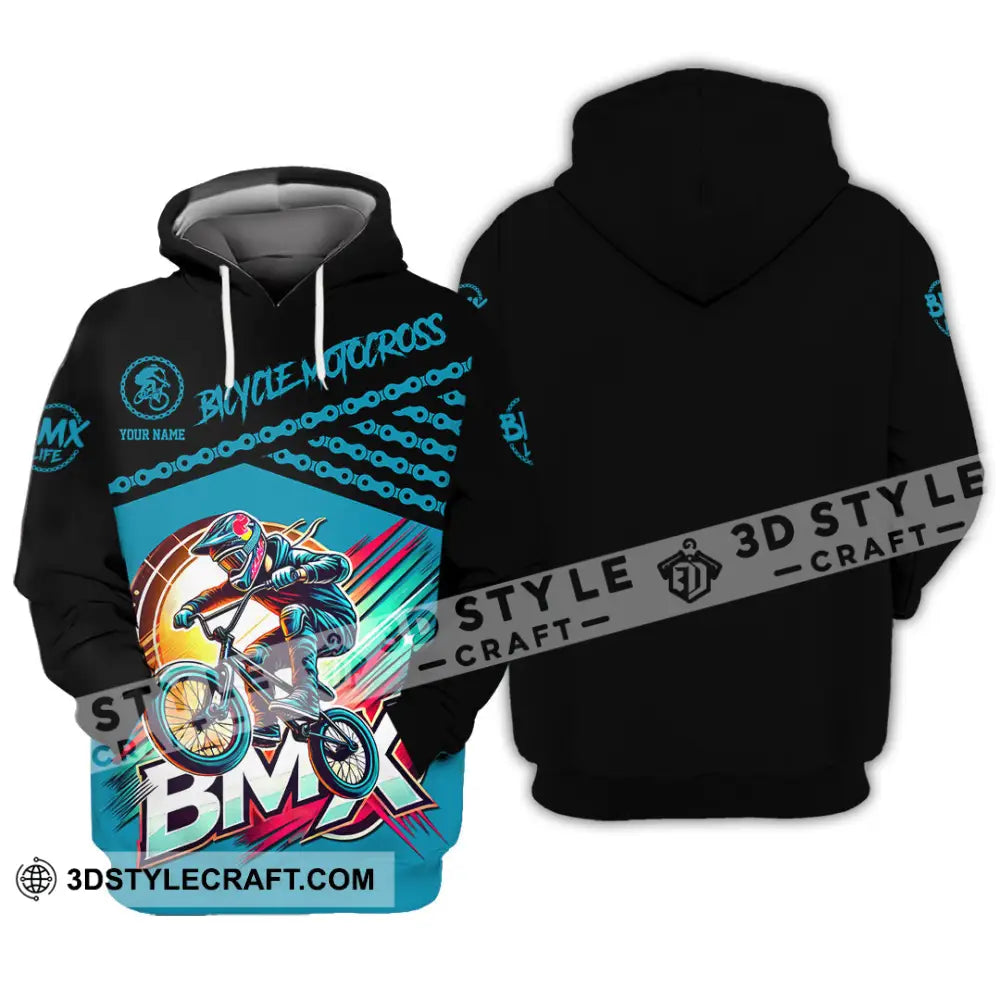 Man Shirt Custom Name Bmx Bike Polo Hoodie Long Sleeve Gift / S T-Shirt