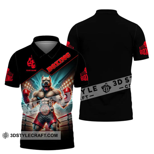 Man Shirt, Custom Name Boxing Shirt, Boxing Hoodie Shirt Polo Long Sleeve, Gift for Boxing Lovers style option 4