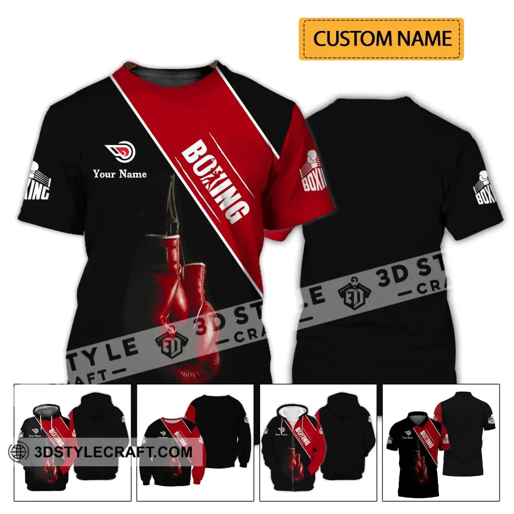 Man Shirt - Custom Name Boxing Lover T-Shirt