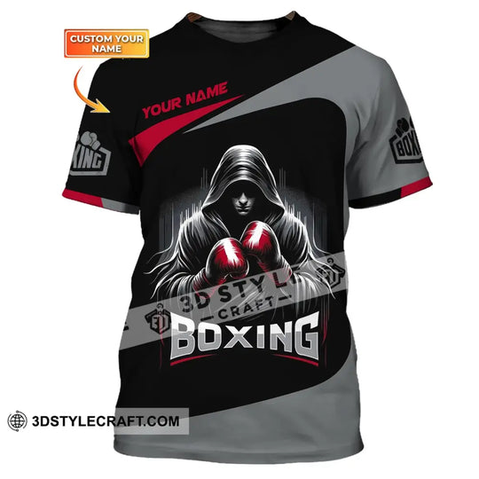 Man Shirt, Custom Name Boxing Shirt, Boxing Polo Hoodie Shirt, Gift for Boxing Lover style option 1