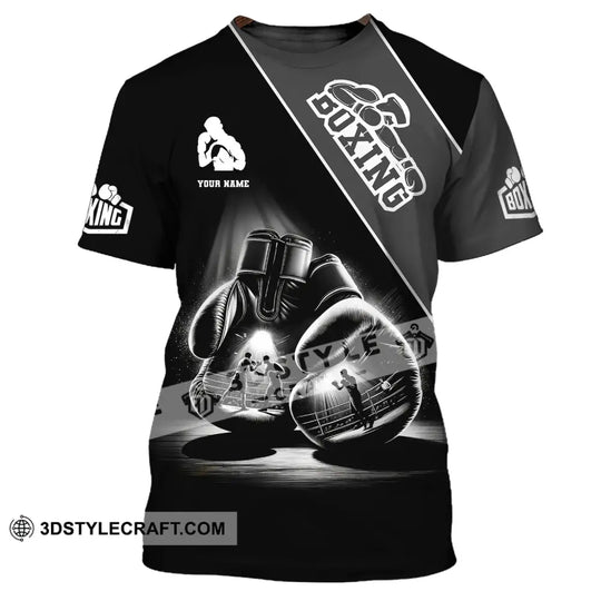 Man Shirt, Custom Name Boxing Shirt, Boxing  Polo Long Sleeve, Gift for Boxing Lover style option 2