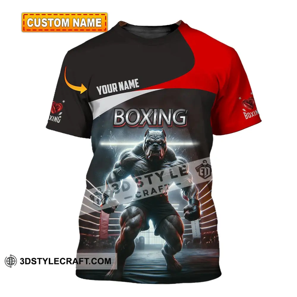 Man Shirt Custom Name Boxing T-Shirt For Club Gift Lovers T-Shirt