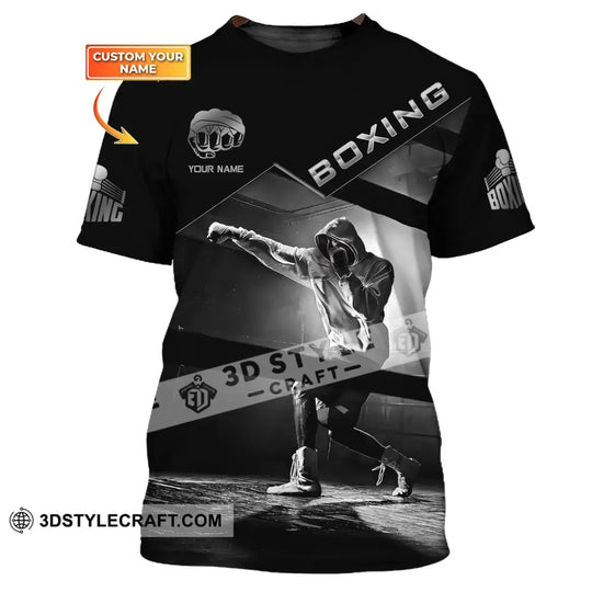 Man Shirt, Custom Name Boxing T-Shirt, Boxing Polo Shirt, Gift for Boxing Lover style option 1
