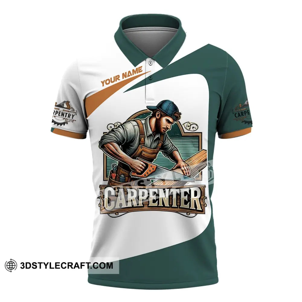 Man Shirt Custom Name Carpenter Hoodie Polo Long Sleeve / S T-Shirt