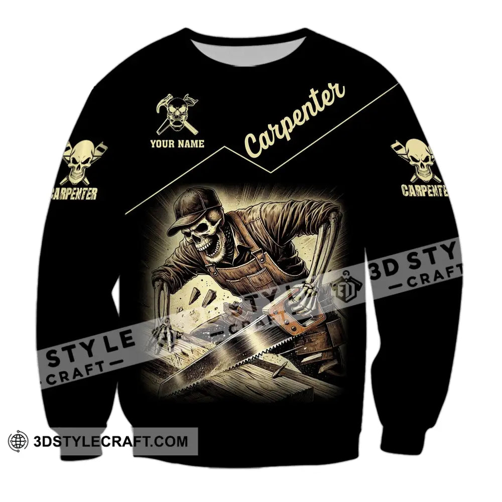 Man Shirt Custom Name Carpenter Hoodie Polo Long Sleeve / S T-Shirt