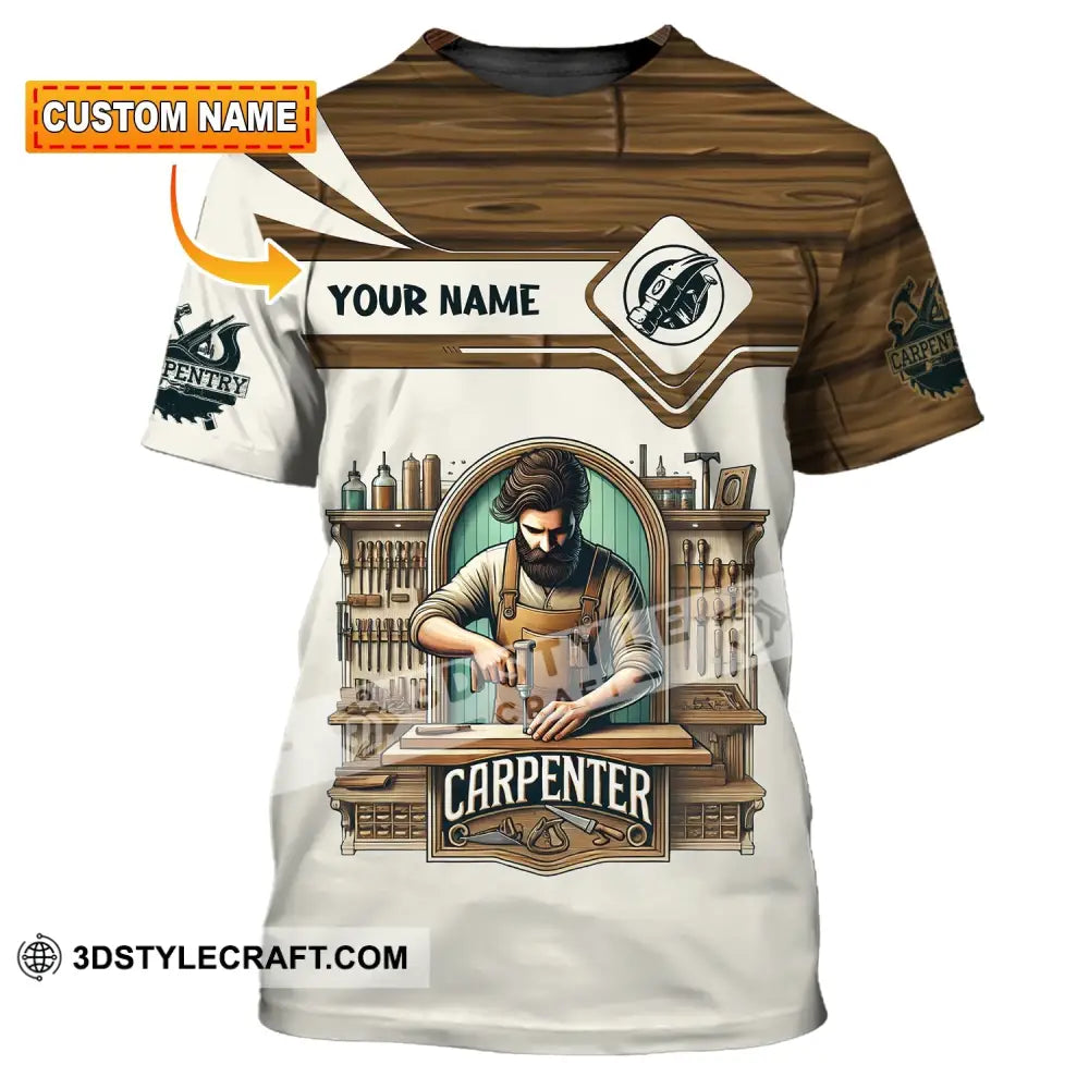 Man Shirt Custom Name Carpenter Hoodie Polo Long Sleeve T-Shirt