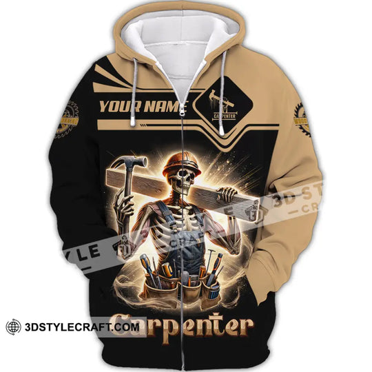Man Shirt, Custom Name Carpenter Shirt, Carpenter Polo Long Sleeve Shirt, Gift for Carpenter style option 3