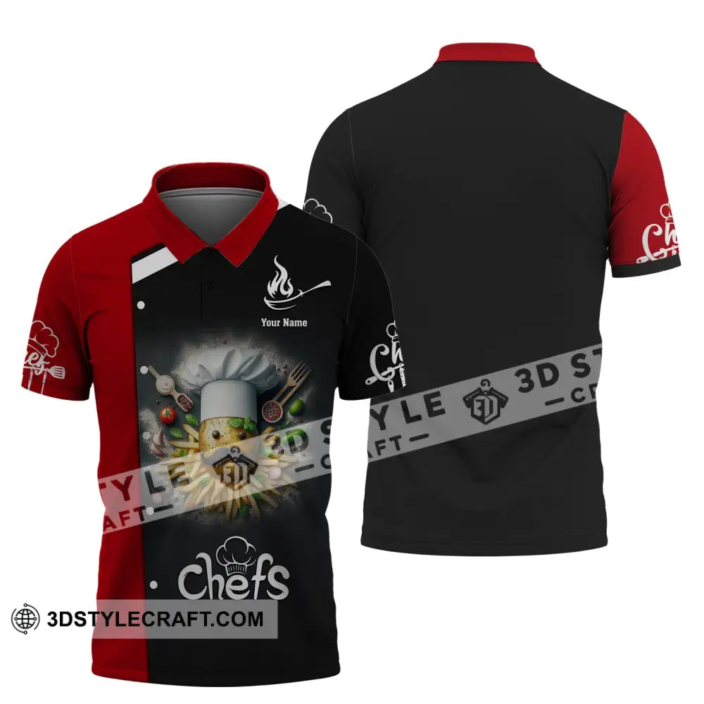 Man Shirt Custom Name Chef Cooking Gift For Lovers Polo / S T-Shirt