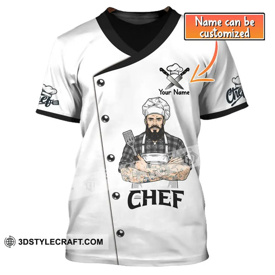 Man Shirt, Custom Name Chef Shirt, Chef T-shirt, Chef Apparel style option 1