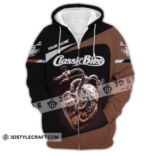 Man Shirt, Custom Name Classic Bike Shirt, Classic Motorcycle T-Shirt Hoodie Long Sleeve Shirt style option 3