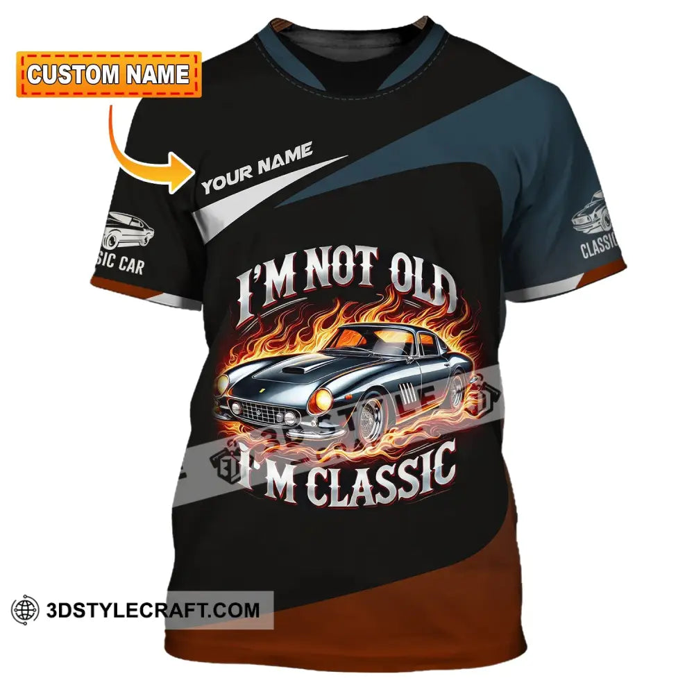 Man Shirt Custom Name Classic Car Lover T-Shirt T-Shirt