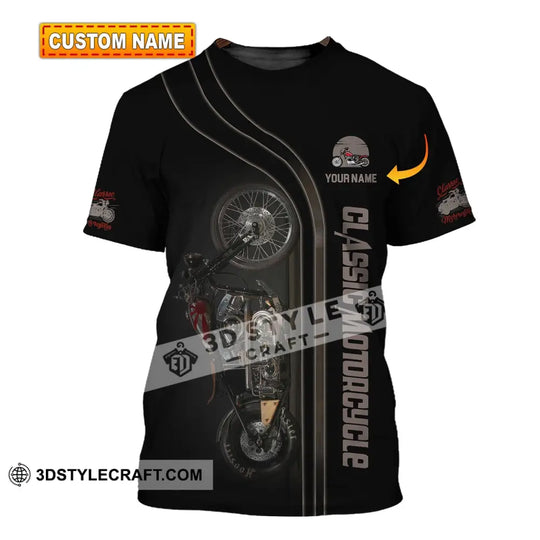 Man Shirt, Custom Name Classic Motorcycle Shirt, Classic Motorcycle T-Shirt Hoodie Long Sleeve Shirt style option 1