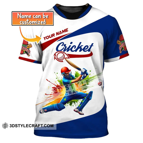 Man Shirt, Custom Name Cricket T-Shirt, Gift for Cricket Lover, Cricket Player Apparel style option 1