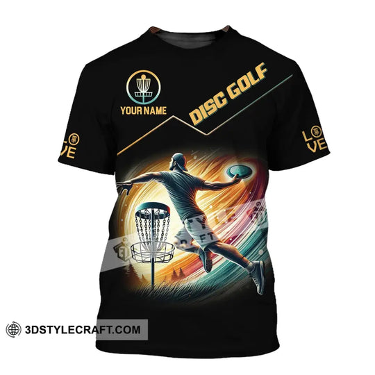 Man Shirt, Custom Name Disc Golf Shirt, Disc Golf T-Shirt Hoodie Long Sleeve Shirt style option 2