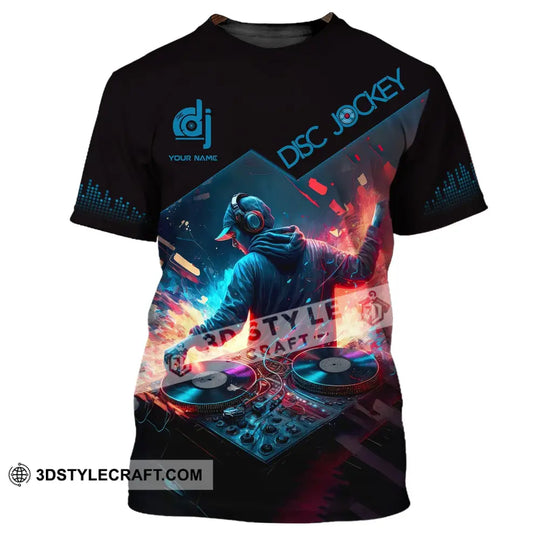 Man Shirt, Custom Name Disc Jockey T-Shirt, Music Lover Shirt, Gift For DJ style option 2