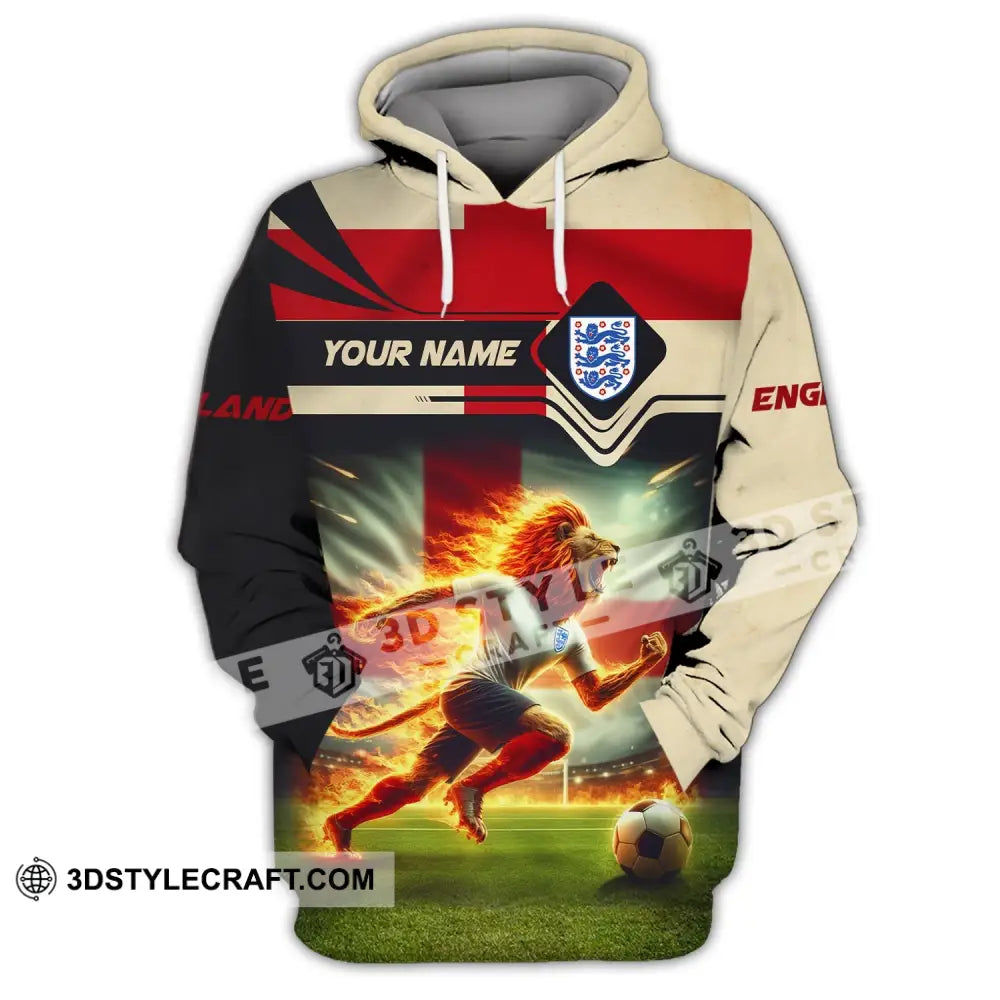 Man Shirt Custom Name England Football Soccer T-Shirt Gift For Lover Hoodie / S