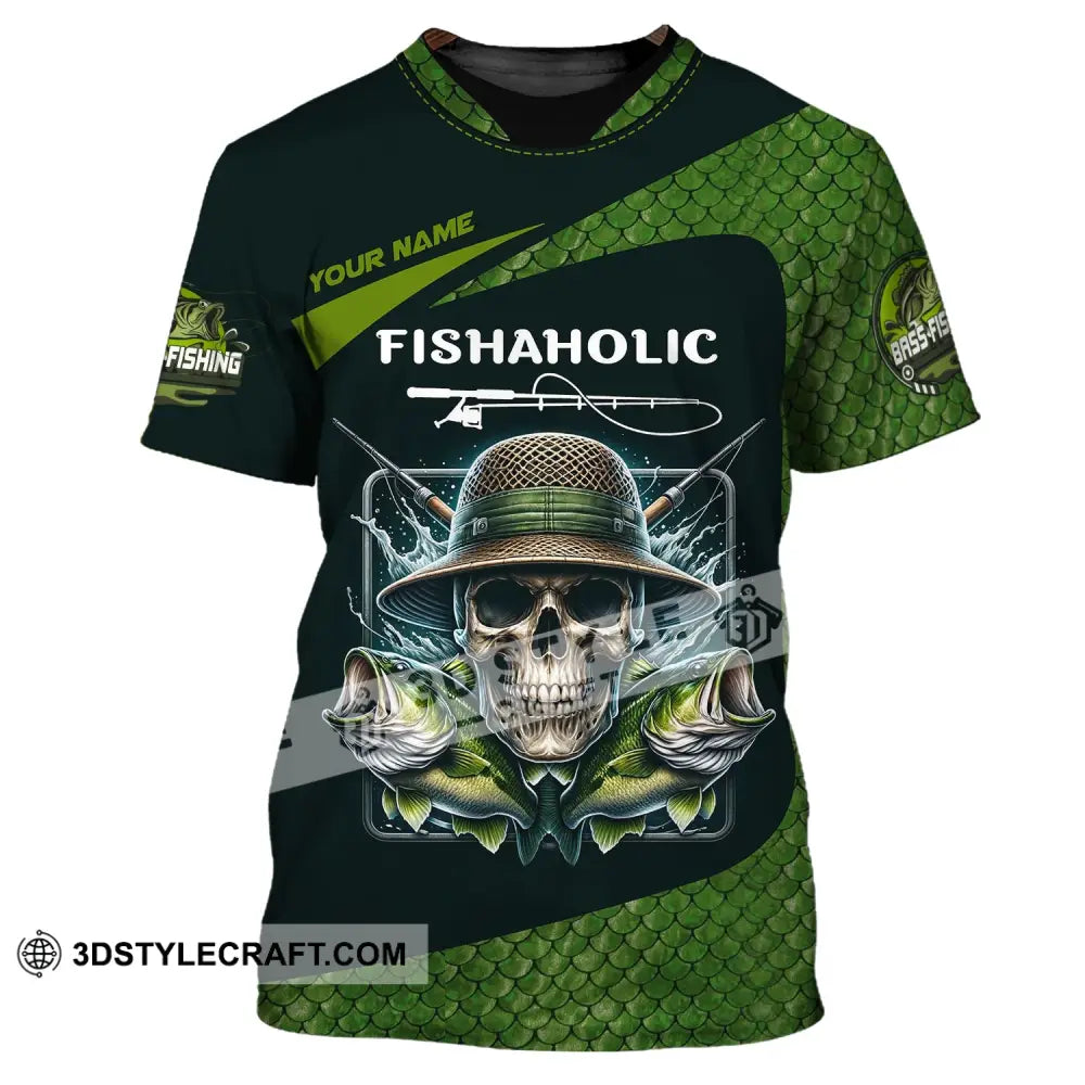 Man Shirt Custom Name Fishing Lover Fishaholic Hoodie Polo Long Sleeve T-Shirt / S T-Shirt