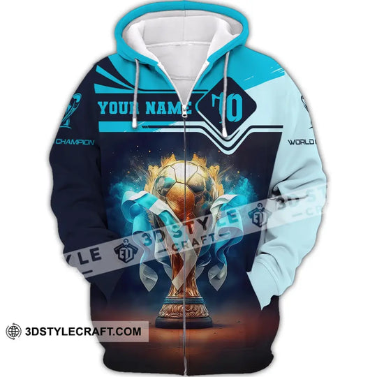 Man Shirt, Custom Name Football Shirt, World Champion, Gift for Football Lover style option 3