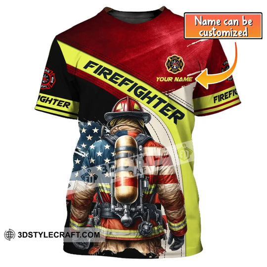 Man Shirt, Custom Name Shirt for Firefighter, Firefighter T-shirt, Firefighter Polo Shirt style option 1