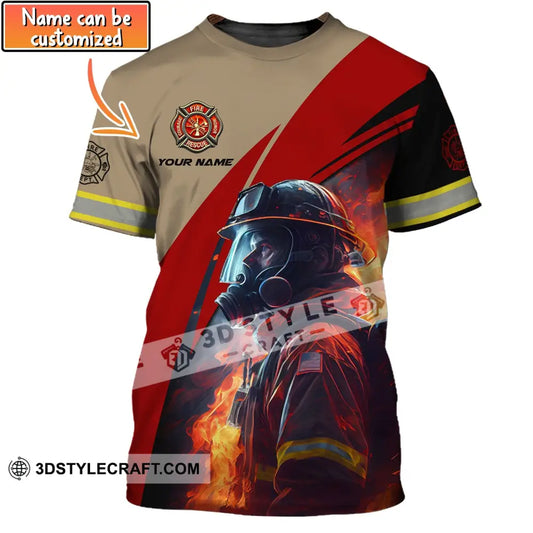 Man Shirt Custom Name For Firefighter T-Shirt Polo T-Shirt