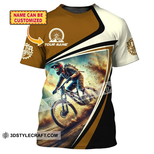 Man Shirt, Custom Name Shirt for Mountain Bike Lover, Mountain Bike Gift, Mountain Bike Polo Long Sleeve Shirt style option 1