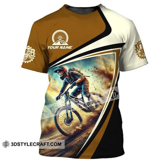 Man Shirt Custom Name For Mountain Bike Lover Gift Polo Long Sleeve T-Shirt / S T-Shirt