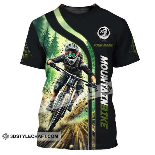 Man Shirt Custom Name For Mountain Bike Lover Polo Long Sleeve Gift T-Shirt / S T-Shirt