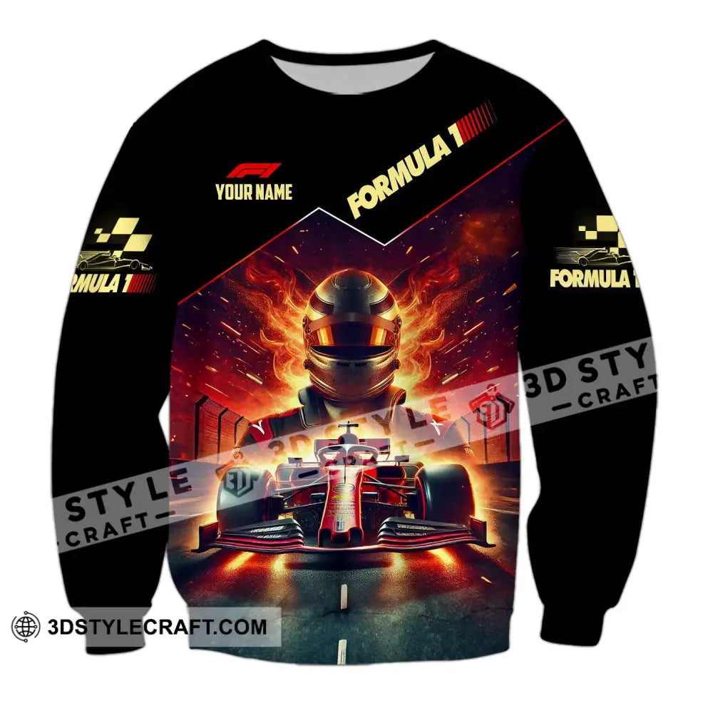 Man Shirt Custom Name Formula One F1 T-Shirt Hoodie Long Sleeve / S T-Shirt