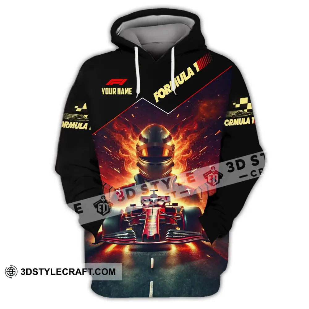 Man Shirt Custom Name Formula One F1 T-Shirt Hoodie Long Sleeve / S T-Shirt