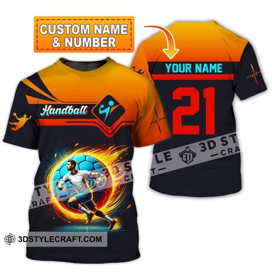 Man Shirt Custom Name Handball Long Sleeve Hoodie Polo Team Uniform T-Shirt