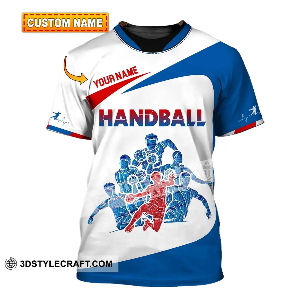 Man Shirt Custom Name Handball Player Hoodie Polo Long Sleeve T-Shirt