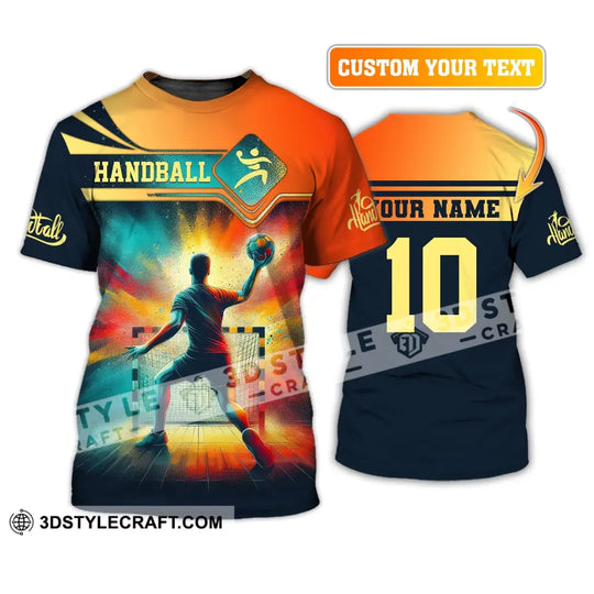 Man Shirt, Custom Name Handball Shirt, Handball T-Shirt Hoodie, Shirt for Handball Players style option 1