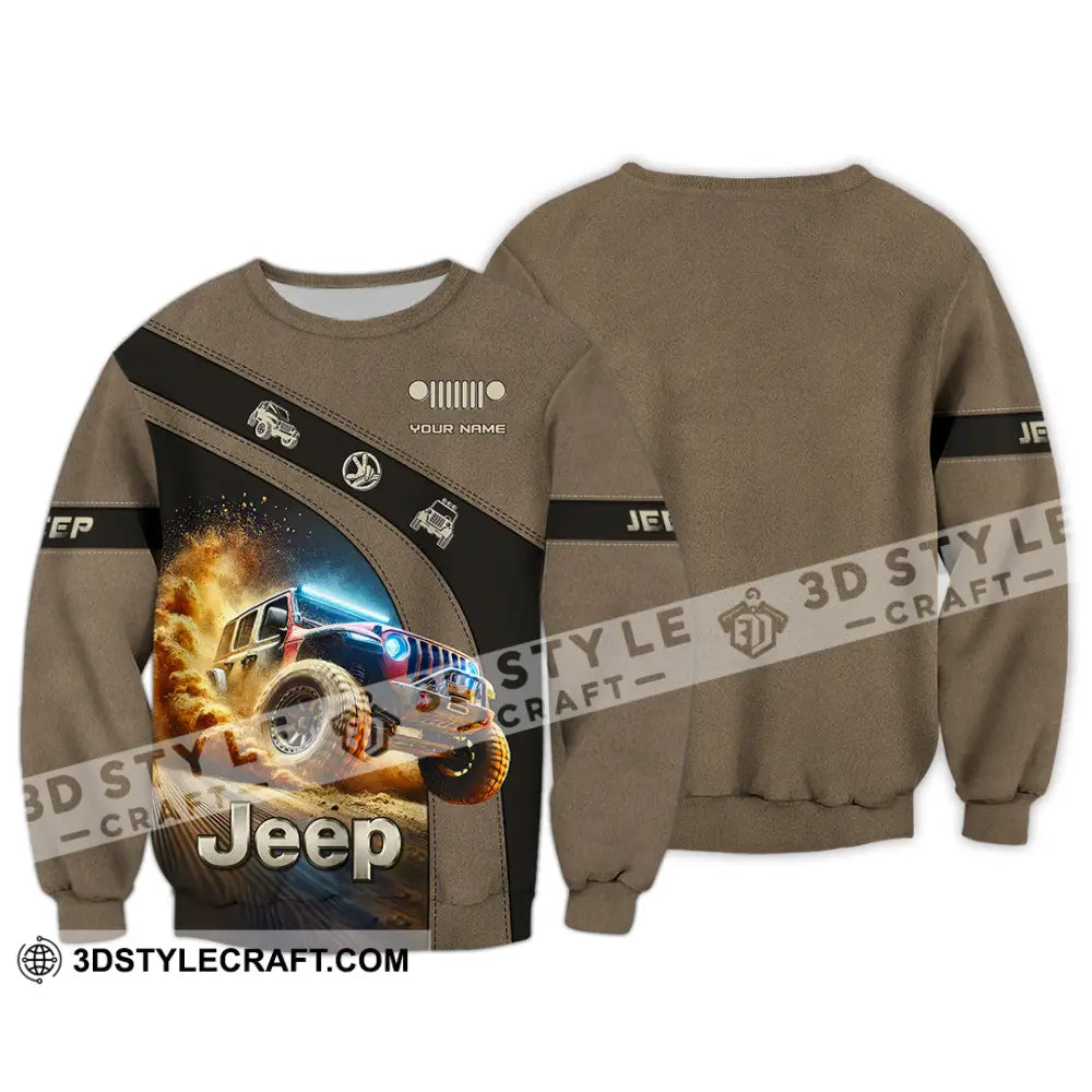 Man Shirt Custom Name Jeep Lover Gift Polo Long Sleeve Hoodie / S T-Shirt