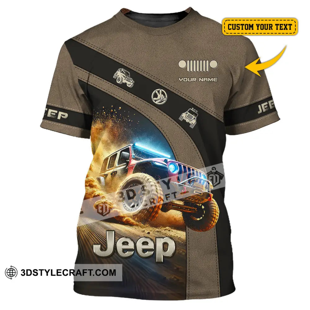 Man Shirt Custom Name Jeep Lover Gift Polo Long Sleeve Hoodie T-Shirt