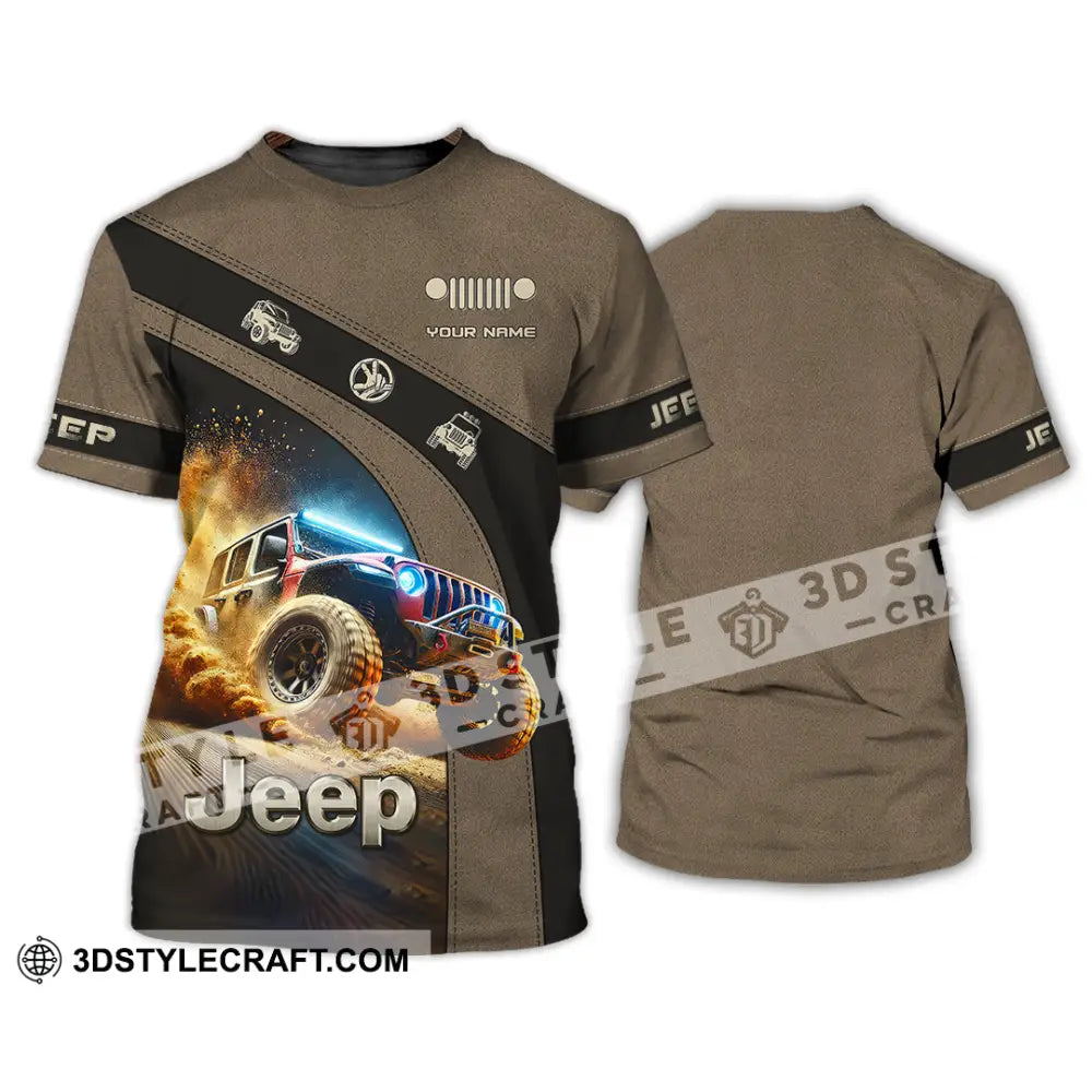 Man Shirt Custom Name Jeep Lover Gift Polo Long Sleeve Hoodie T-Shirt / S T-Shirt