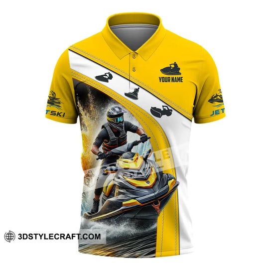 Man Shirt, Custom Name Jet Ski Shirt, Jet Ski Polo Long Sleeve, Jet Ski Gift style option 4