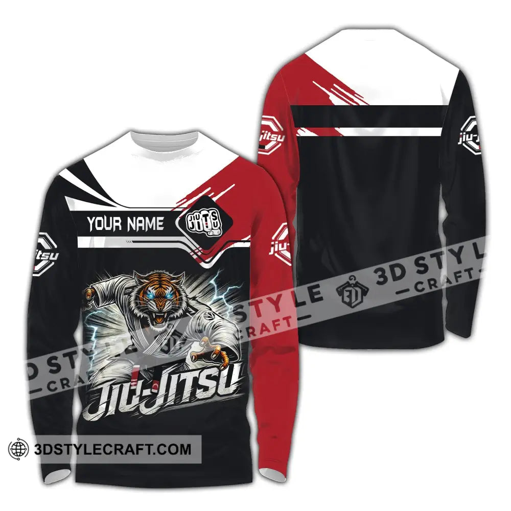 Man Shirt Custom Name Jiujutsu Lover Hoodie Polo Long Sleeve / S T-Shirt