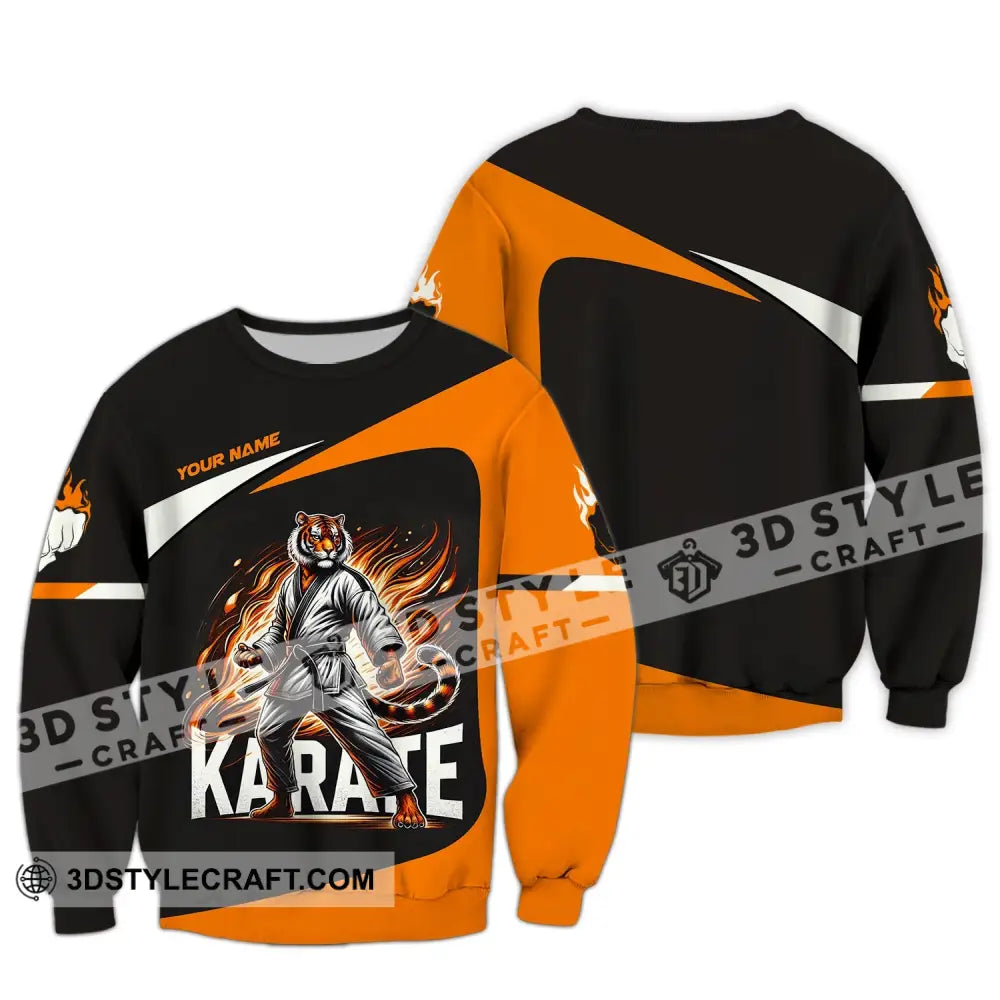 Man Shirt Custom Name Karate Hoodie Polo Long Sleeve Gift For Lovers / S T-Shirt