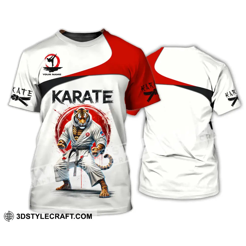 Man Shirt Custom Name Karate Hoodie Polo Long Sleeve Gift For Lovers T-Shirt / S T-Shirt