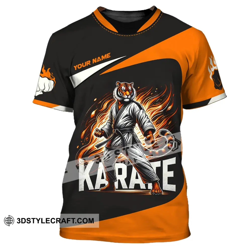 Man Shirt Custom Name Karate Hoodie Polo Long Sleeve Gift For Lovers T-Shirt / S T-Shirt