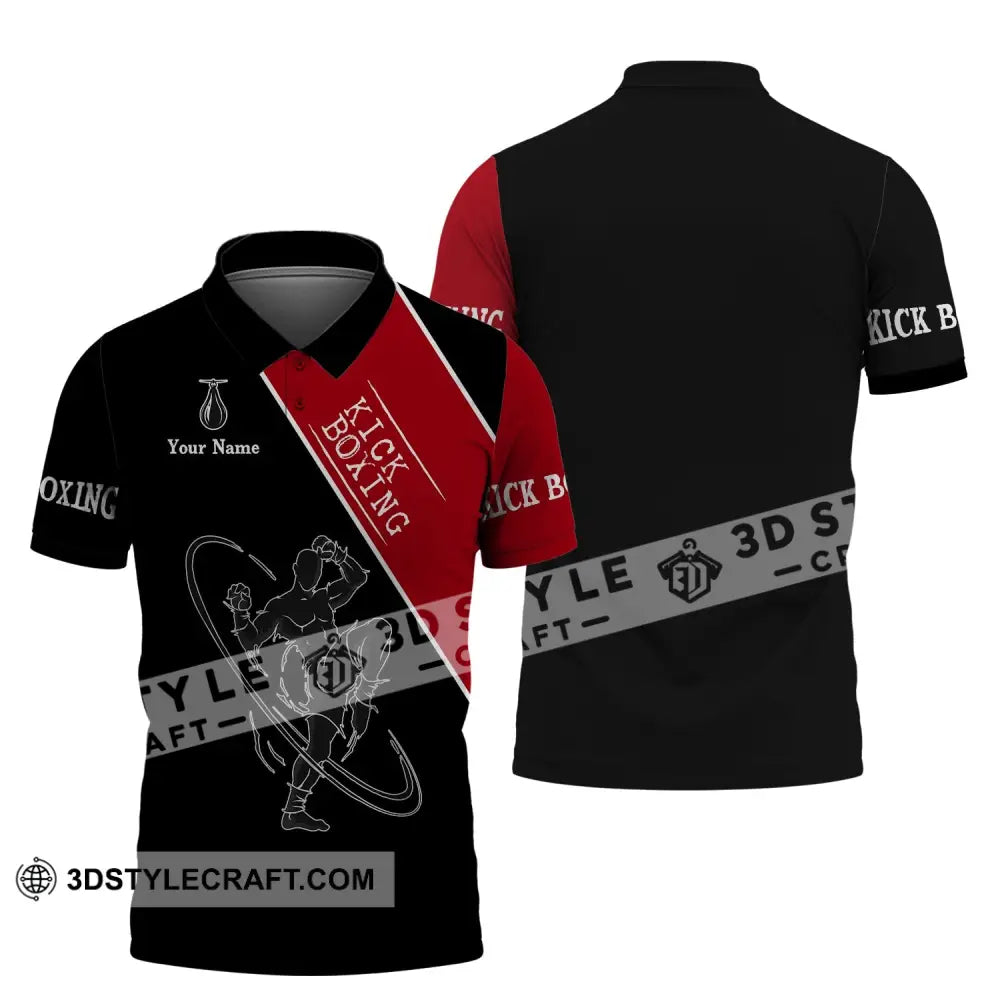 Man Shirt - Custom Name Kick Boxing Polo / S T-Shirt