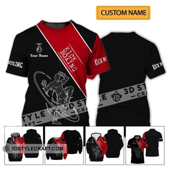 Man Shirt - Custom Name Shirt - Kick Boxing Shirt style option 2