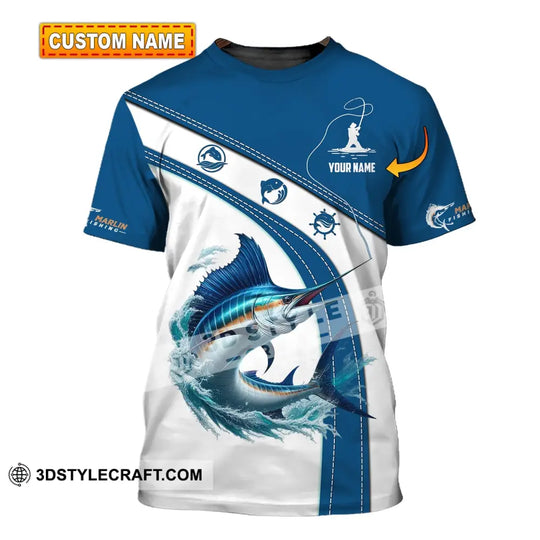Man Shirt, Custom Name Marlin Fishing Shirt, Fishing Lover Shirt, Fishing Hoodie Shirt Polo Long Sleeve Shirt style option 1